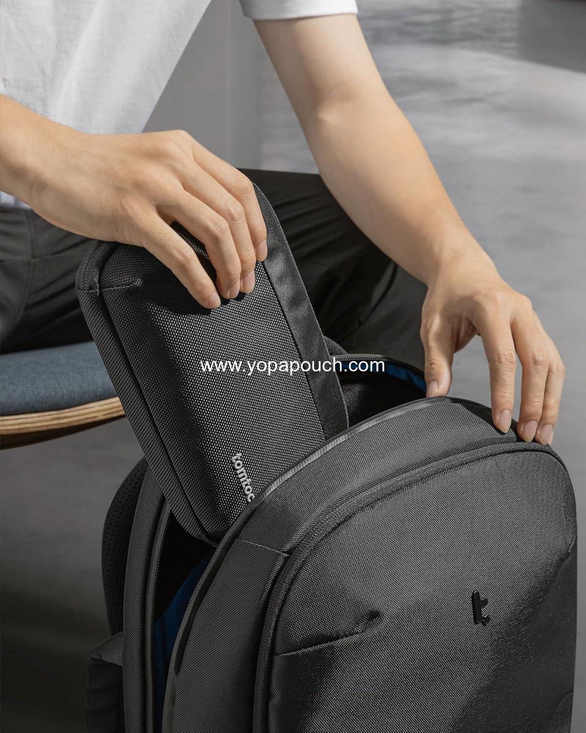 Wholesale Portable Waterproof Electronics Accessories Organizer Pouch, Double Carry Case for Cords, Chargers, Cables, and USB Drives - Black, Supplier