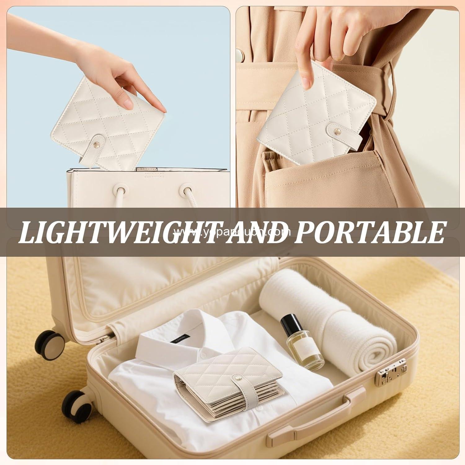 Wholesale Velvet Travel Jewelry Organizer Book with Zipper Pouches – Anti-Tarnish Scratch-Proof Storage for Rings, Necklaces, Earrings, Bracelets – Portable Soft Case for Women (White) Supplier