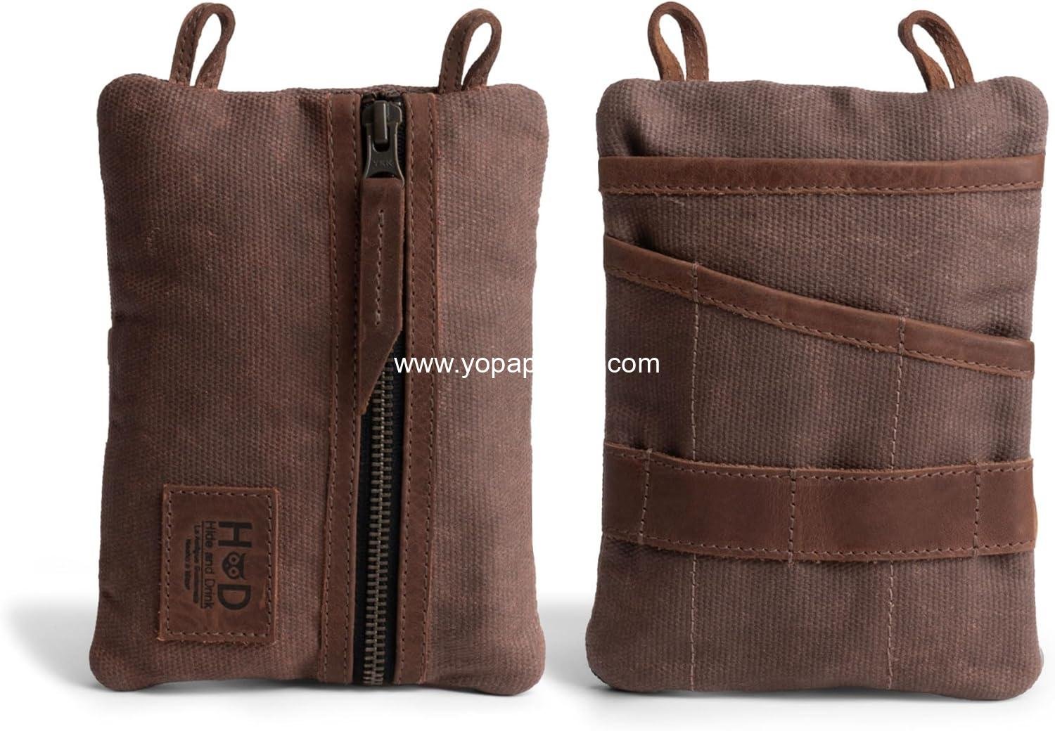 Wholesale Multi-Tool Pocket Pouch XL, Compact EDC Zippered Bag, Mini Camping Tool Case, Knife Holster, Handmade Slim Organizer - Manufacturer