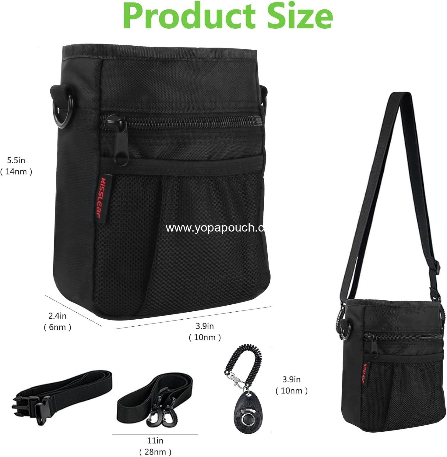 Wholesale Dog Treat Pouch with Magnetic Closure, Large Training Pouch for Pets, Includes Dog Clicker and Built-in Poop Bag Dispenser, Hands-Free Snack Supplier