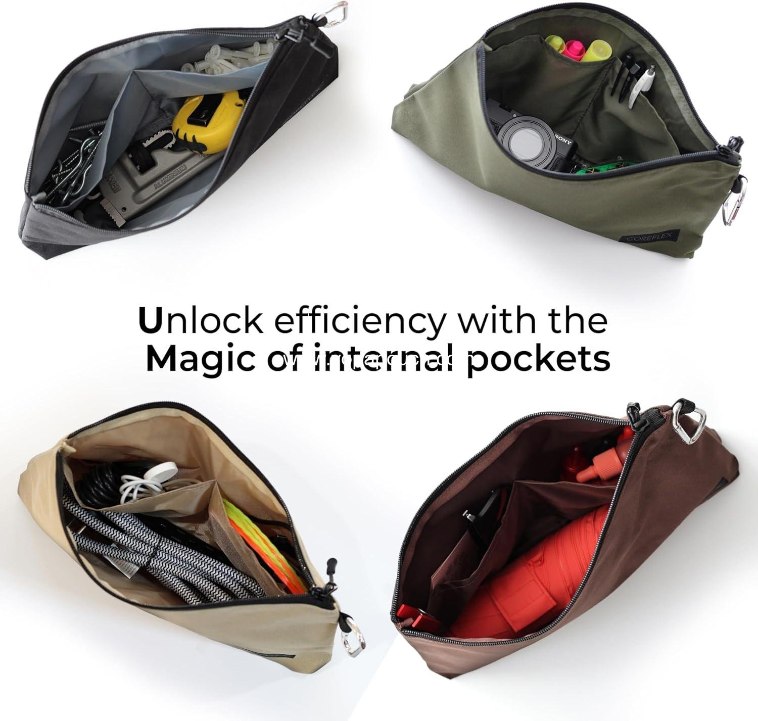 Wholesale Heavy Duty Tool Pouch Zipper Bag, Small Multipurpose Storage Pouch, 12-Inch Flat Bottom Tool Bag with YKK Zipper (6 Pack) - Supplier Wholesale Heavy Duty Tool Pouch Zipper Bag, Small Multipurpose Storage Pouch, 12-Inch Flat Bottom Tool Bag with YKK Zipper (6 Pack) - Supplier