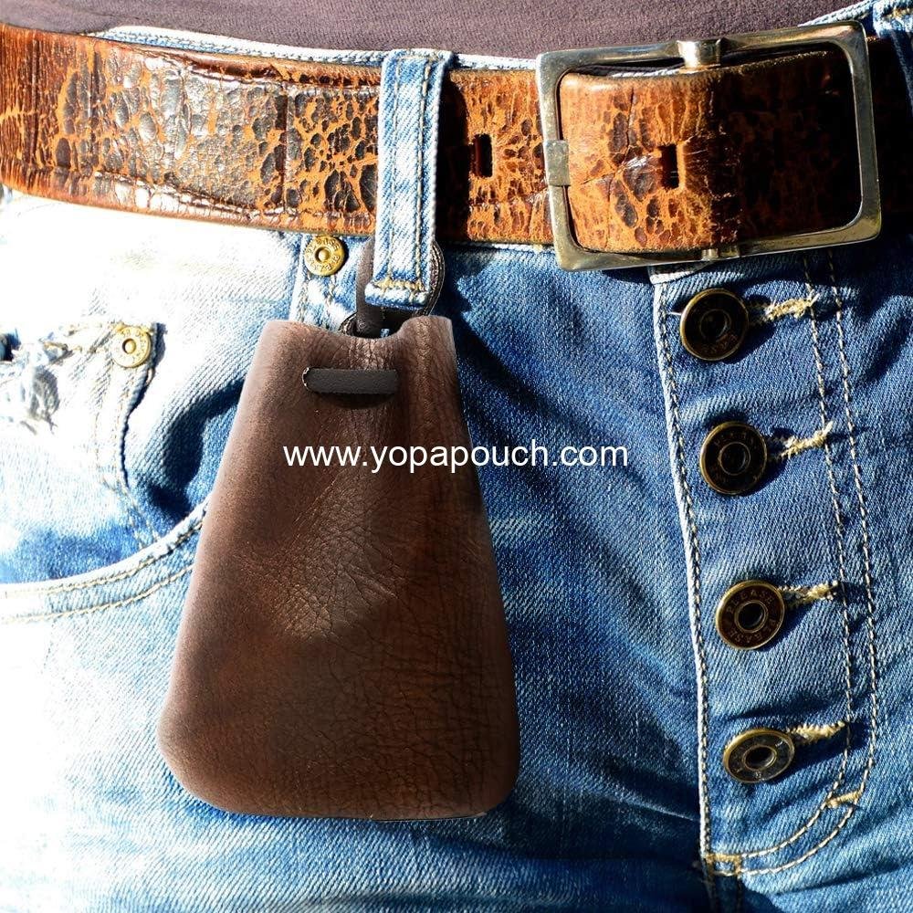 Wholesale Leather Drawstring Pouch Coin Bag Medicine Tobacco Pouch Medieval Reenactment Size 5.75