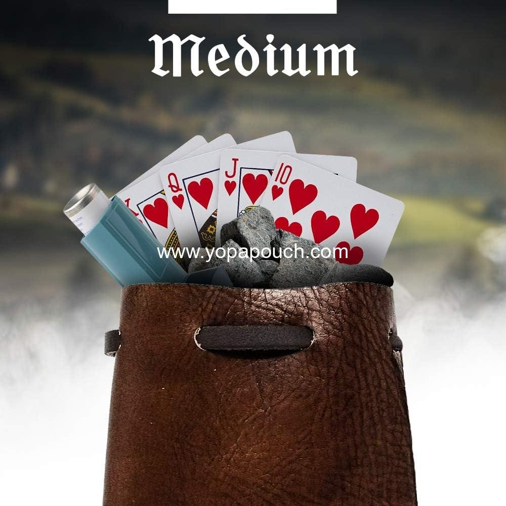 Wholesale Leather Drawstring Pouch Coin Bag Medicine Tobacco Pouch Medieval Reenactment Size 5.75