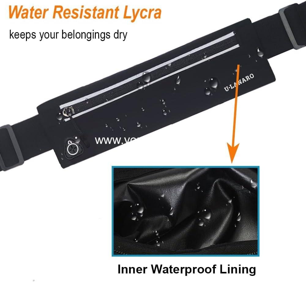 Wholesale Slim Running Belt Fanny Pack for Men and Women, Phone Holder Waist Pack for Workouts, Money Belt and Running Gear Accessories [Fits ALL Phones] Supplier