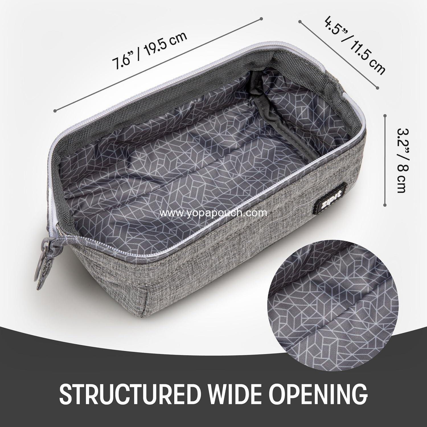 Wholesale Large Capacity Zipper Pouch for School and Stationery, Ideal Bag for Teen Girls, Boys, and Adults, Grey Supplier