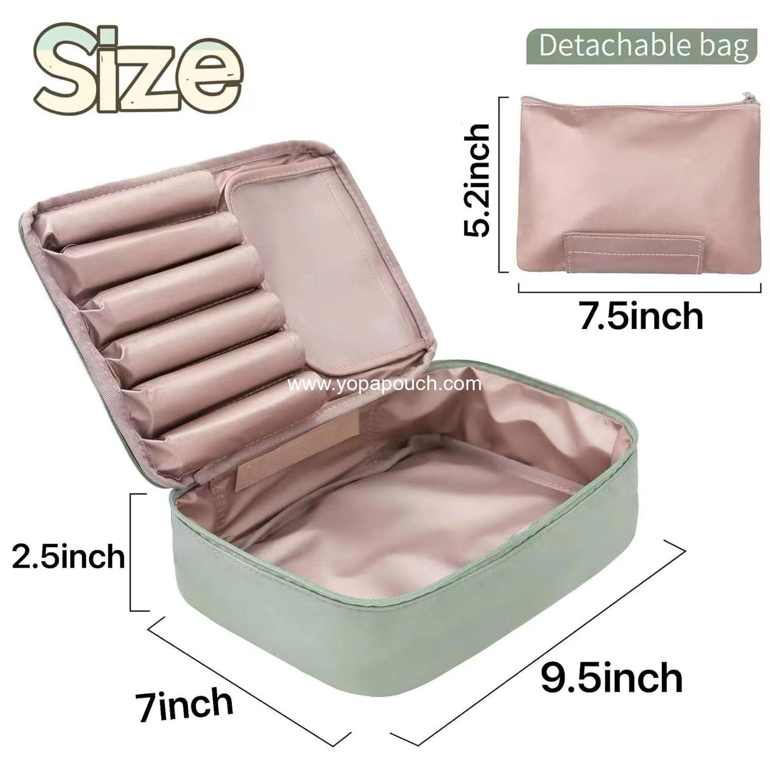 Wholesale Travel Makeup and Toiletry Bag for Women and Men (Green) - OEM Supplier