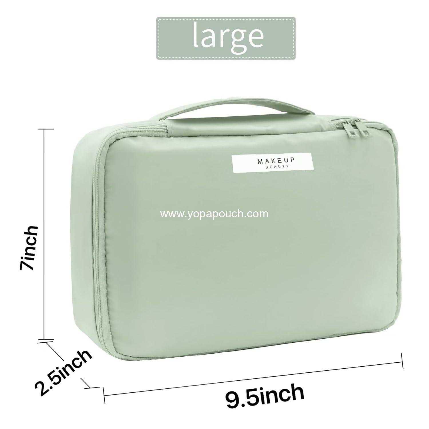 Wholesale Travel Makeup and Toiletry Bag for Women and Men (Green) - OEM Supplier