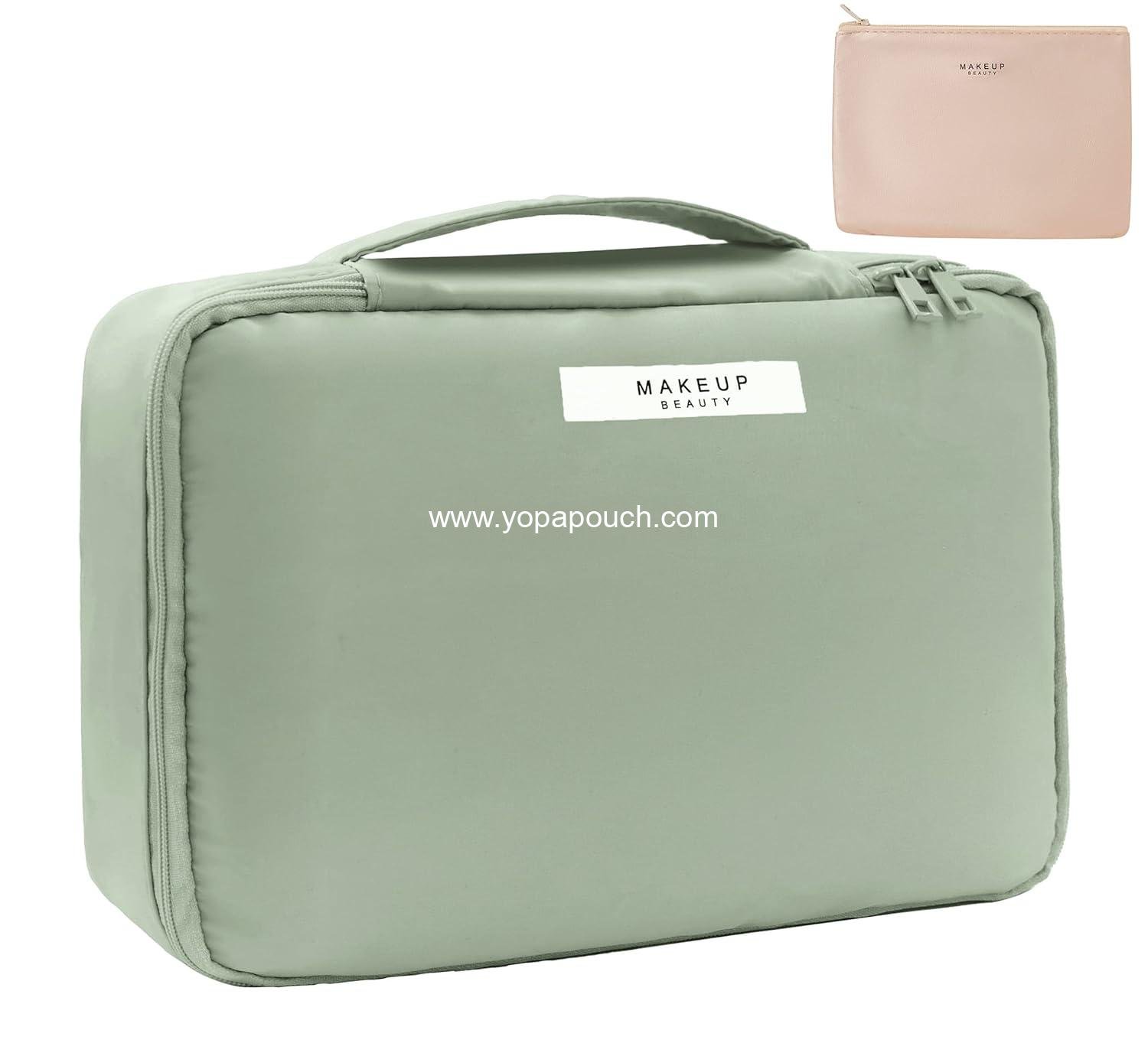 Wholesale Travel Makeup and Toiletry Bag for Women and Men (Green) - OEM Supplier