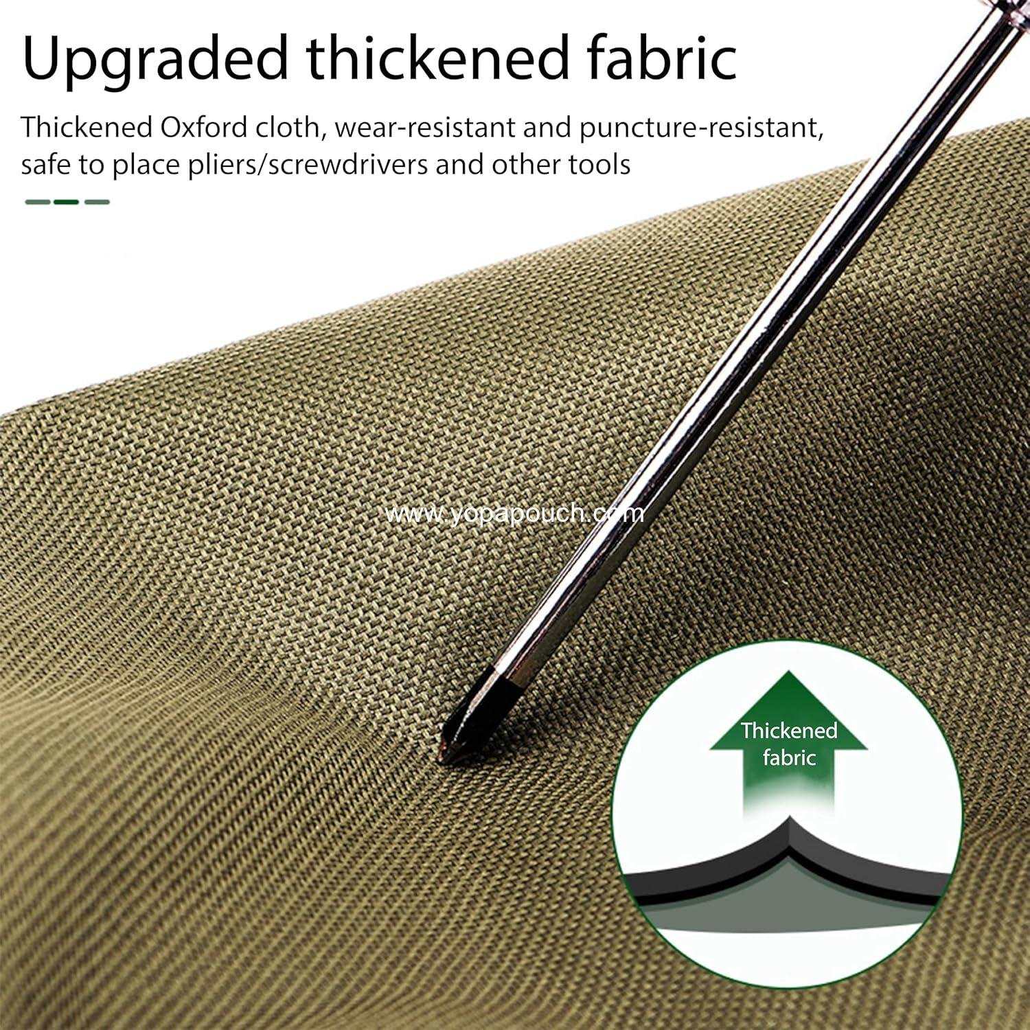 Wholesale Multi-Purpose Canvas Tool Pouch Set - 2 Small Zipper Tool Bags for Organizing Various Electrician Tools - Supplier