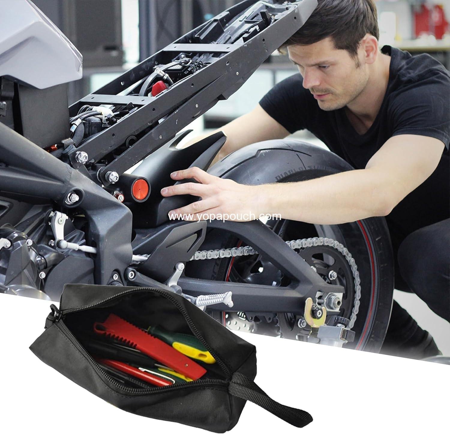 Wholesale Multi-Purpose Canvas Tool Pouch Set - 2 Small Zipper Tool Bags for Organizing Various Electrician Tools - Supplier