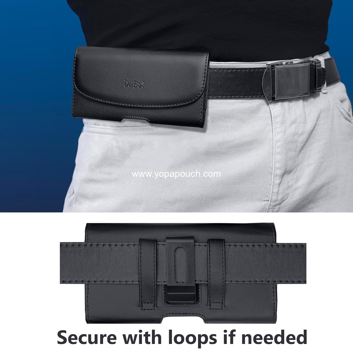 Wholesale Phone Holster Case for iPhone 16/15/14/13/12 Plus & Pro Max, 11 Pro Max, Xs Max, 7/8 Plus with Belt Clip, Large Black Cell Phone Holder - Supplier