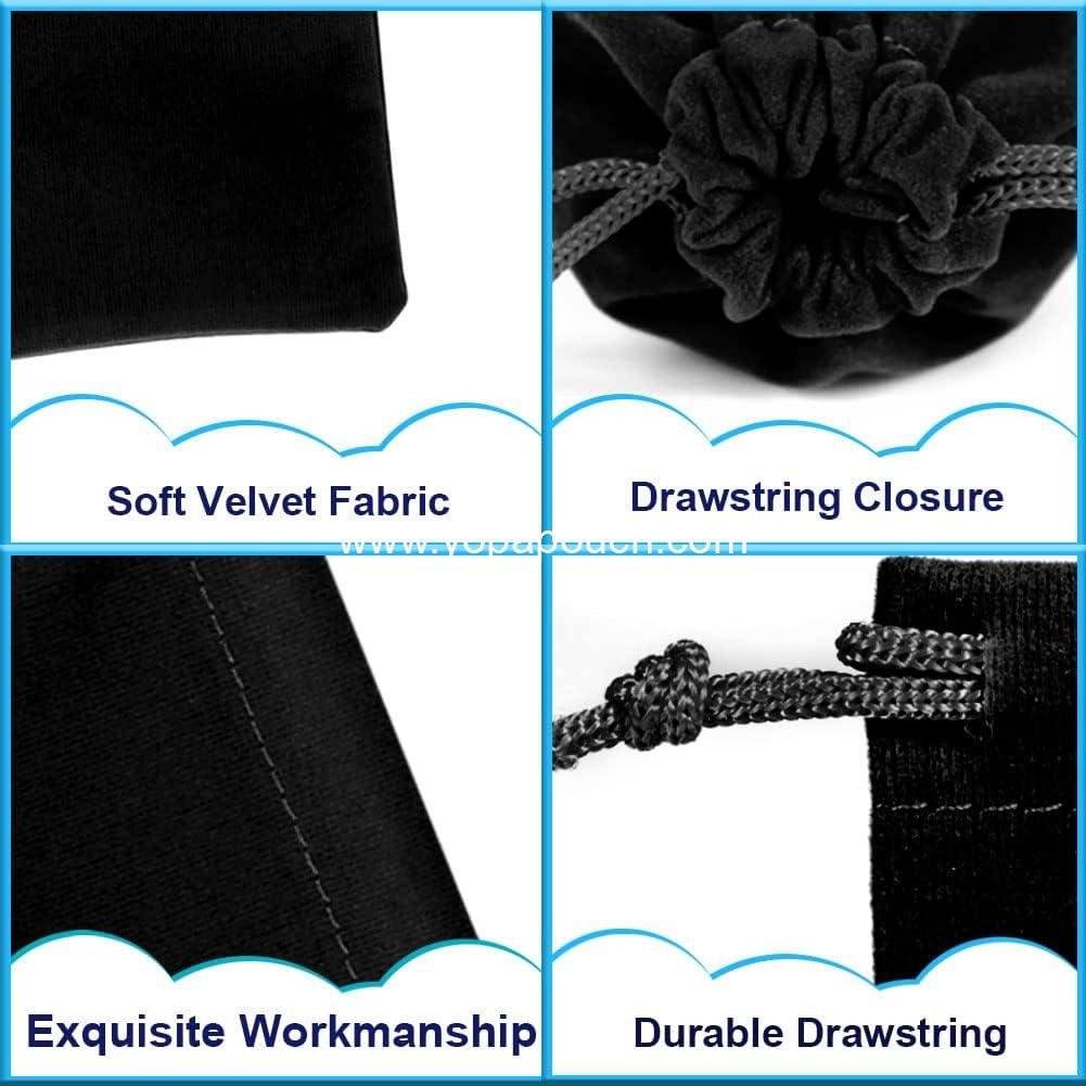 Wholesale Velvet Drawstring Bags - 10pcs Wedding Gift and Jewelry Pouches (Black) - ODM Supplier