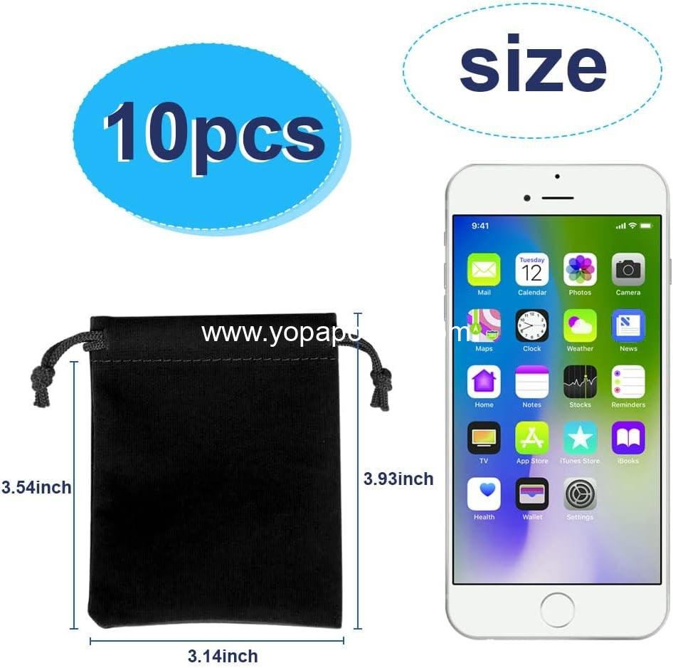 Wholesale Velvet Drawstring Bags - 10pcs Wedding Gift and Jewelry Pouches (Black) - ODM Supplier