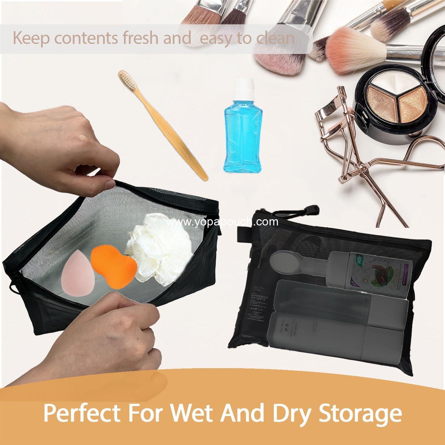 Wholesale 3 Pcs Mesh Zipper Pouch Makeup Bags Set Portable Cosmetic Bag Travel Toiletry Storage Pencil Organizer for Home Office Daily Essentials (Black) Supplier Wholesale 3 Pcs Mesh Zipper Pouch Makeup Bags Set Portable Cosmetic Bag Travel Toiletry Storage Pencil Organizer for Home Office Daily Essentials (Black) Supplier