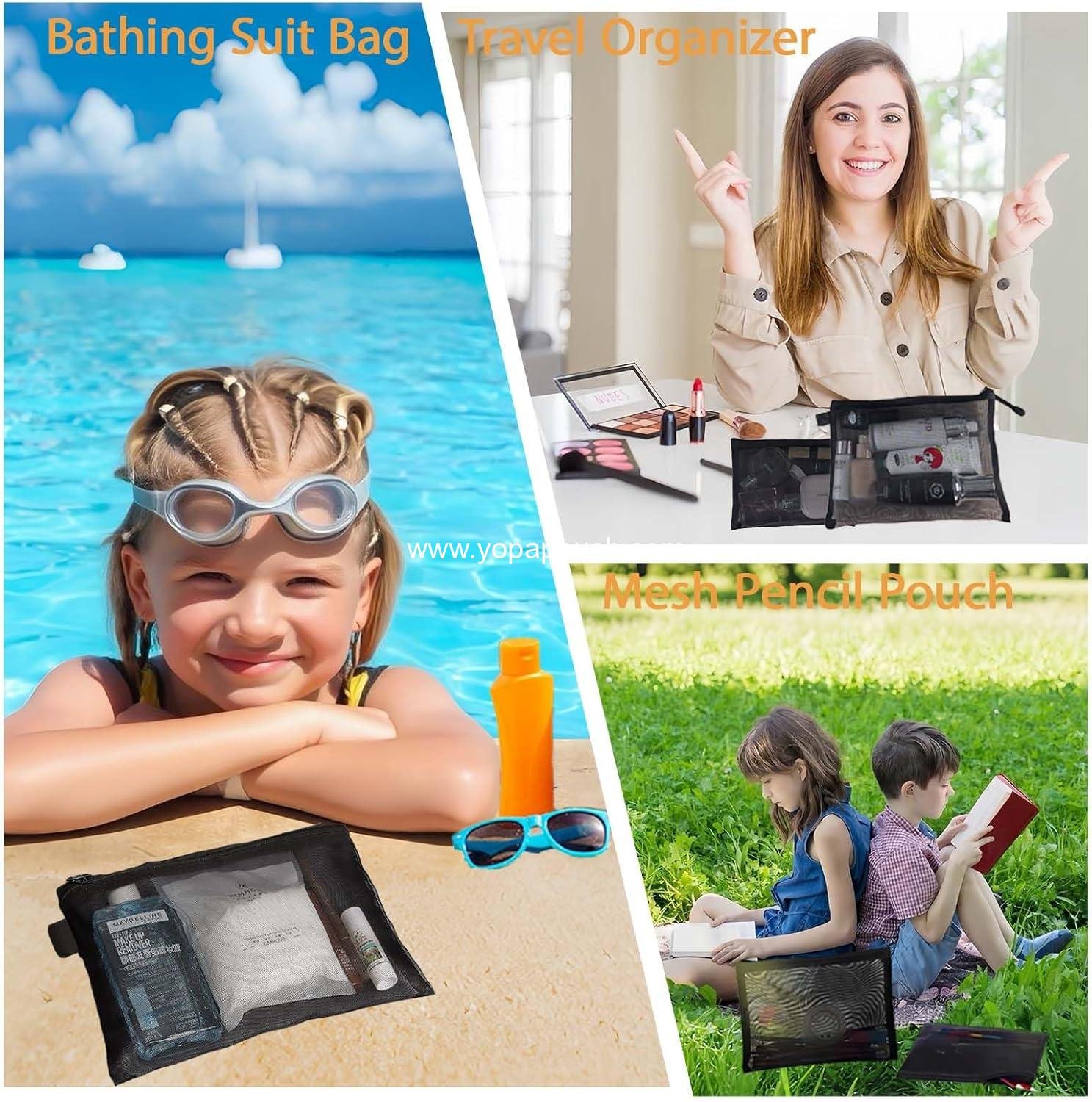 Wholesale 3 Pcs Mesh Zipper Pouch Makeup Bags Set Portable Cosmetic Bag Travel Toiletry Storage Pencil Organizer for Home Office Daily Essentials (Black) Supplier Wholesale 3 Pcs Mesh Zipper Pouch Makeup Bags Set Portable Cosmetic Bag Travel Toiletry Storage Pencil Organizer for Home Office Daily Essentials (Black) Supplier