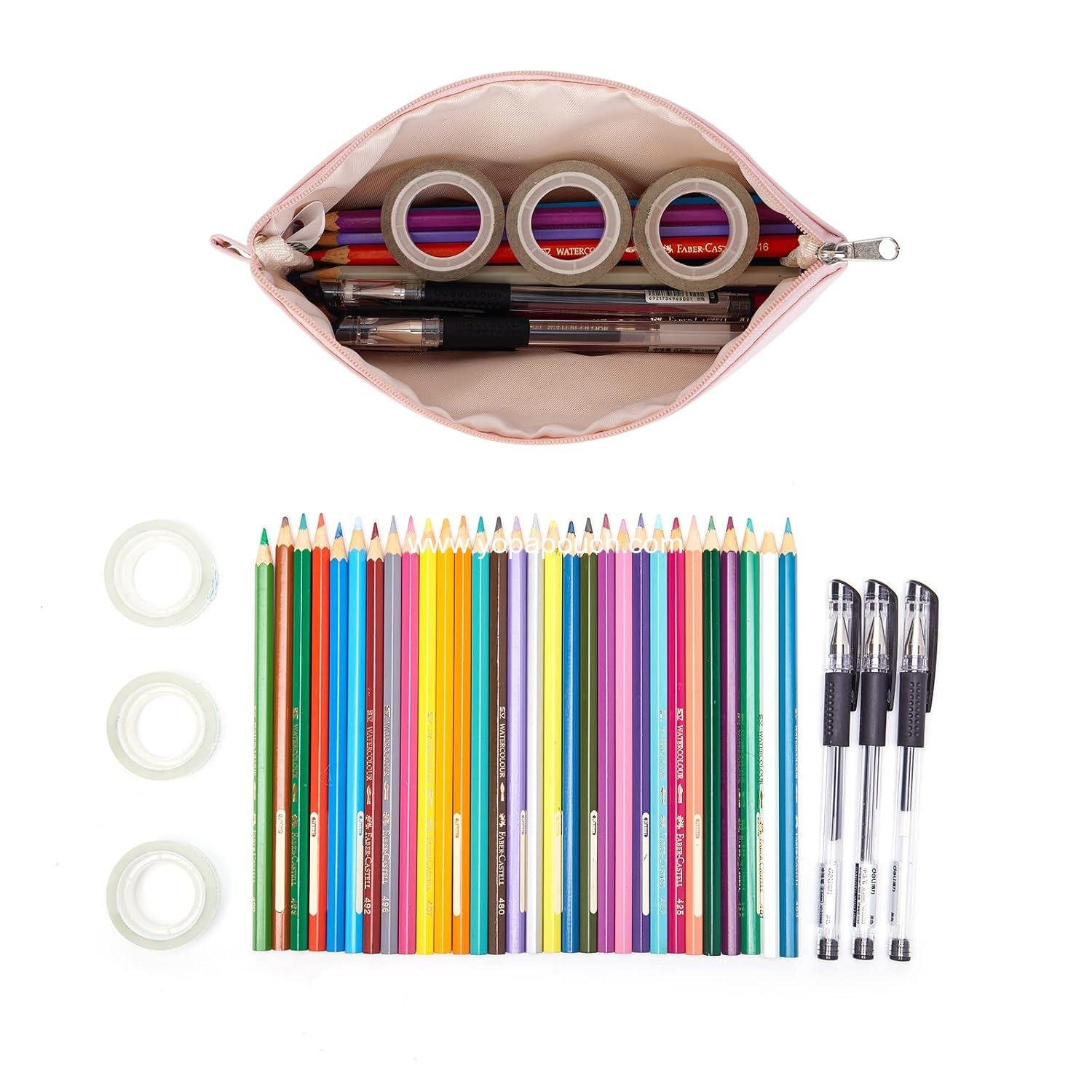 Wholesale Water Resistant Makeup Bag Organizer for Women - Small Mini Pouch for Purse - Perfect Gift for Girls (Pink) Supplier