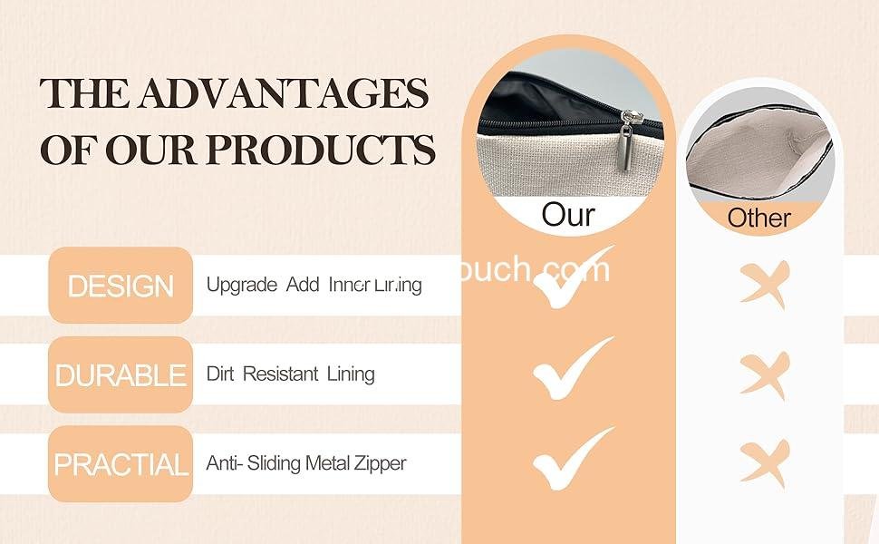 Wholesale Boho Makeup Bag for Women, Sunset Leaf Aesthetic Pouch, 9x6 inches - Supplier