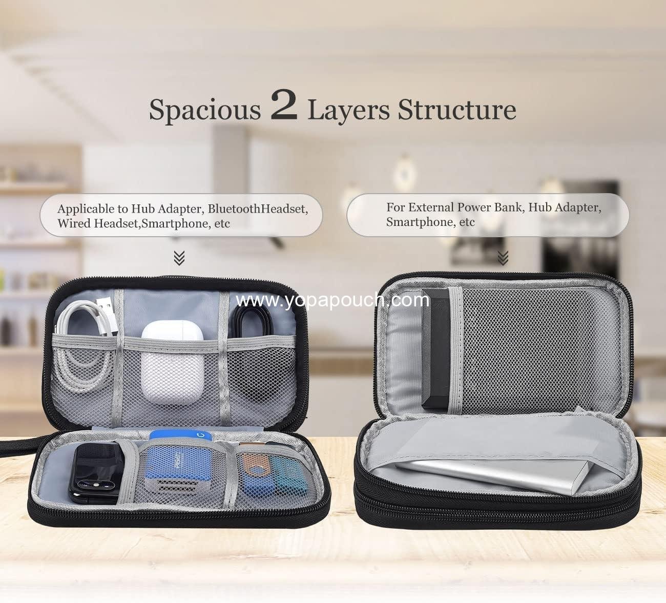 Wholesale Electronics Accessories Organizer Pouch Bag for Travel - Universal Cable, Charger, Phone, and SD Card Organizer Gadget Bag, Factory