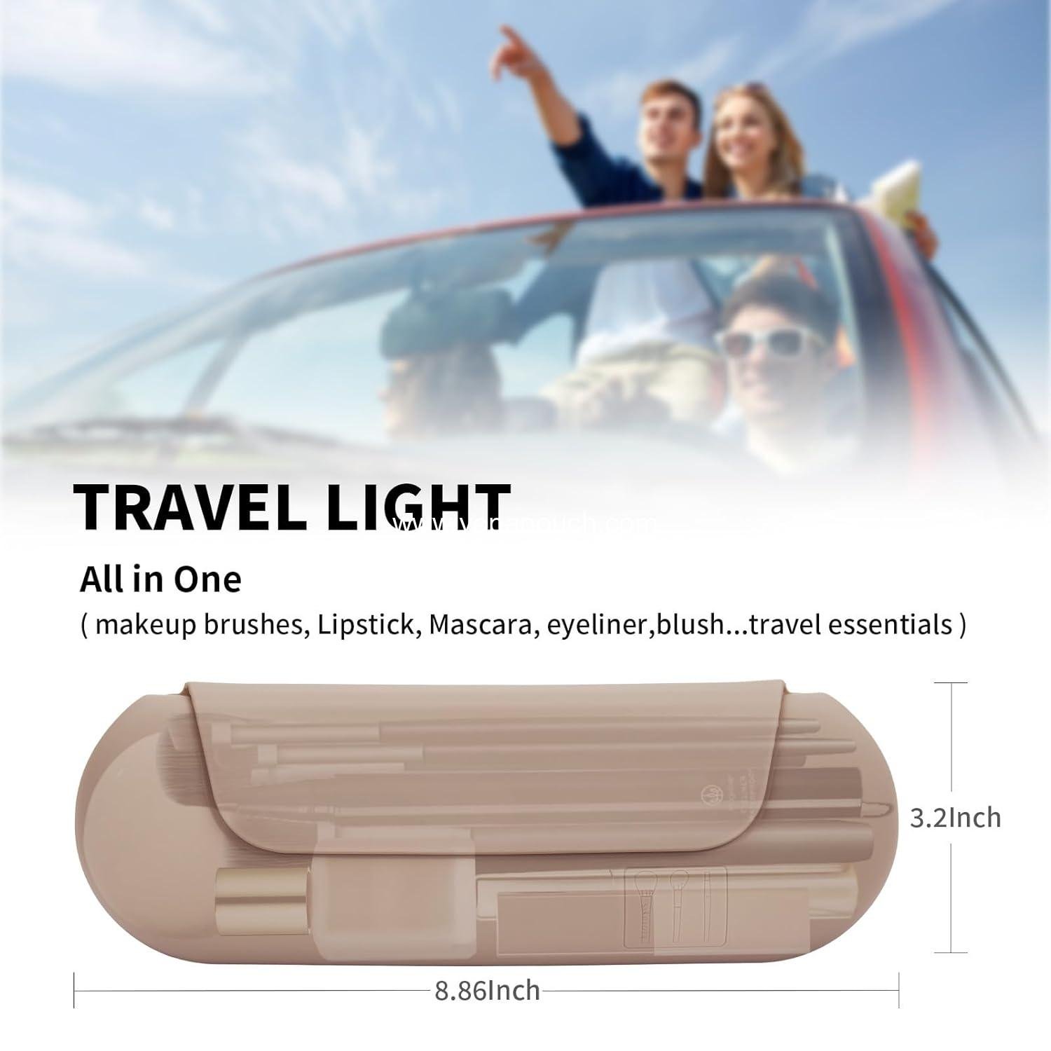 Wholesale Soft Portable Silicone Makeup Brush Holder Travel Cosmetic Bag with Anti-Fall Out Magnetic Closure, Large Makeup Brush Case - Supplier