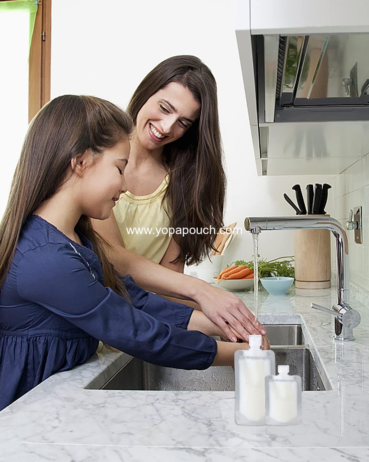 Wholesale 17 Travel Pouches for Toiletries, TSA Approved Portable Stand Up Containers, Refillable Accessories for Shampoo, Conditioner, Lotion, Soap, Liquids - Supplier