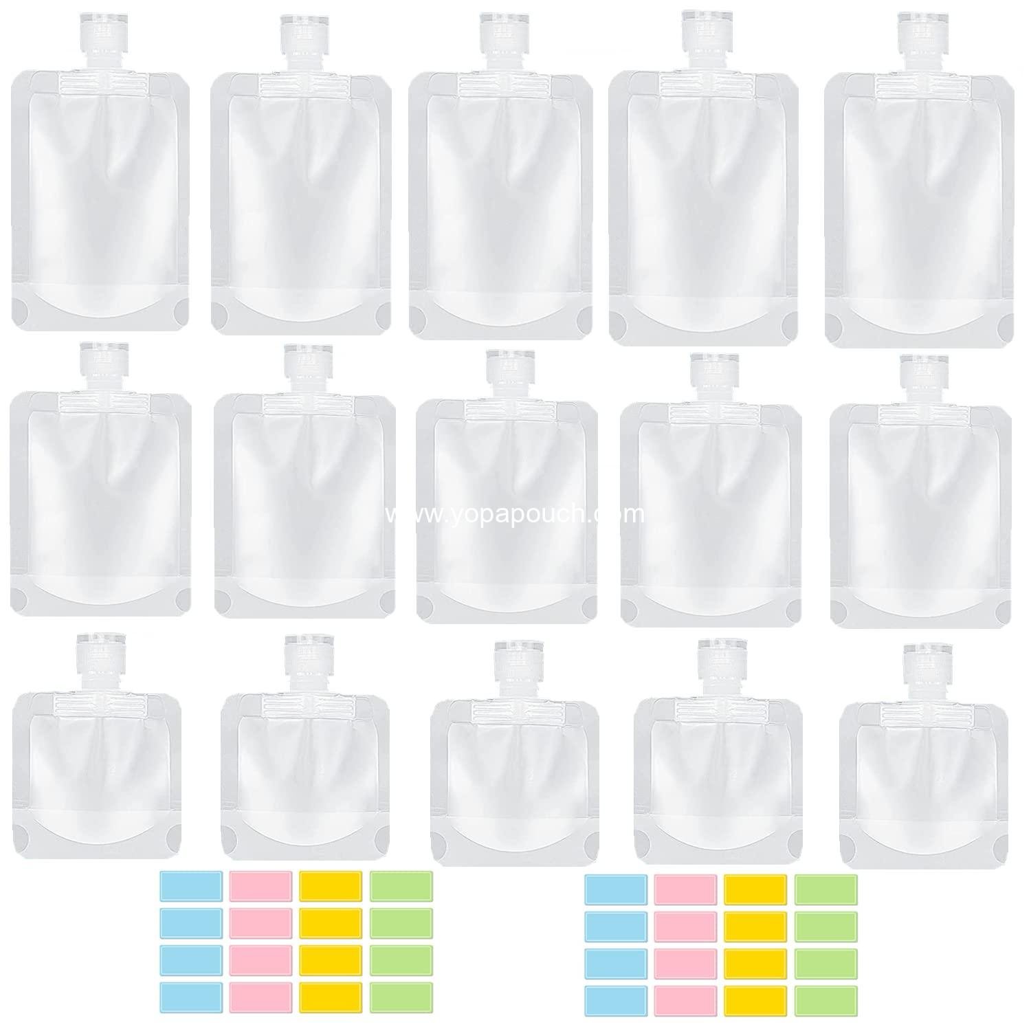 Wholesale 17 Travel Pouches for Toiletries, TSA Approved Portable Stand Up Containers, Refillable Accessories for Shampoo, Conditioner, Lotion, Soap, Liquids - Supplier