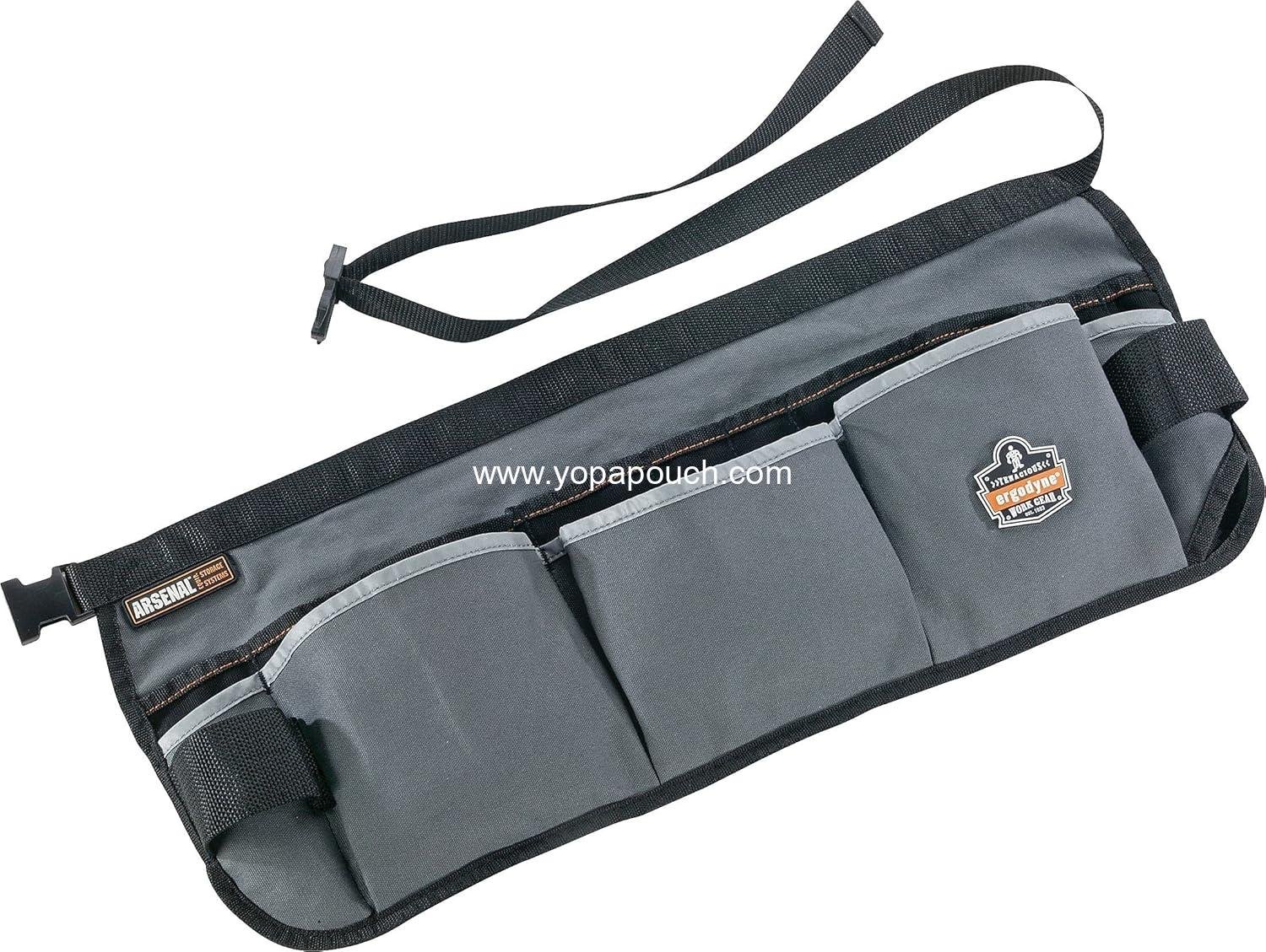 Wholesale Canvas Waist Tool Apron with 13 Pockets, Gray - Supplier