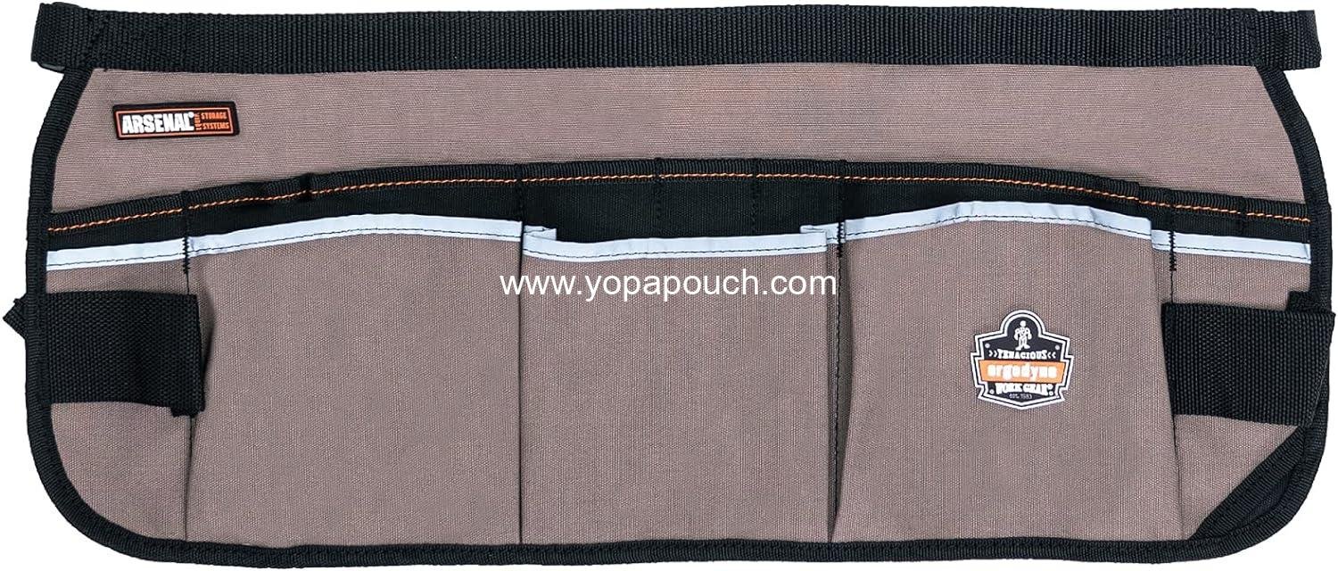 Ergodyne Arsenal 5706 Canvas Waist Tool Apron with 13 Pockets, Gray