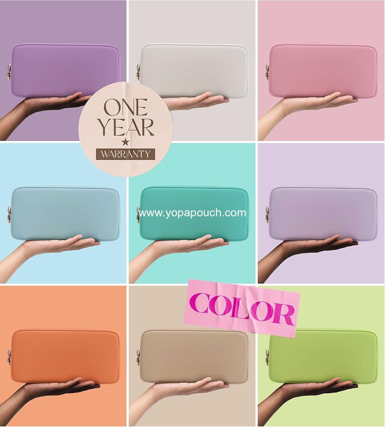 Wholesale Nylon Zipper Makeup Bag Travel Cosmetics Pouch Toiletry Bag Cute Organizer Tote for Women Girls Waterproof Small Makeup Case Ruby Red Supplier