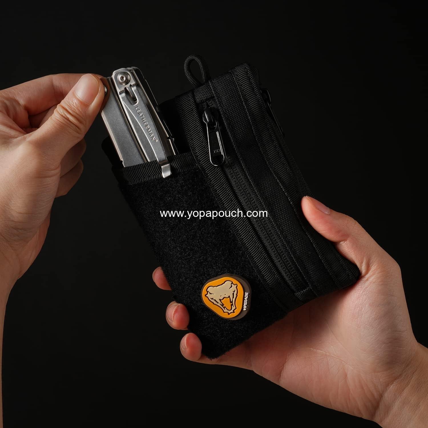 Wholesale EDC Pouch, Pocket Organizer for Men, 3 Slots with 2 Zipper Pockets, Multitool Pouch, Supplier