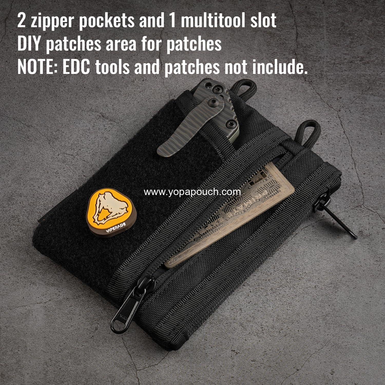 Wholesale EDC Pouch, Pocket Organizer for Men, 3 Slots with 2 Zipper Pockets, Multitool Pouch, Supplier