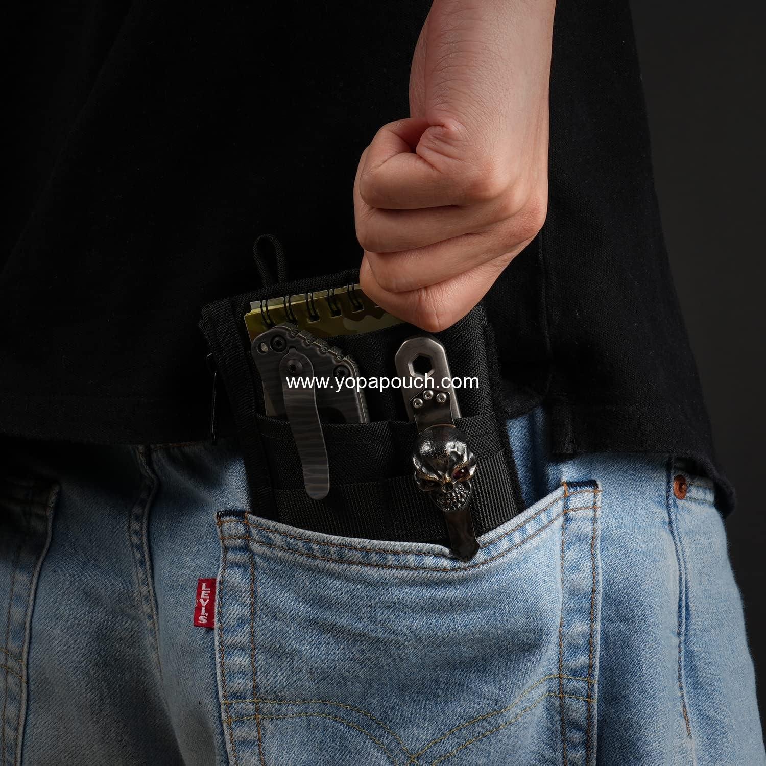 Wholesale EDC Pouch, Pocket Organizer for Men, 3 Slots with 2 Zipper Pockets, Multitool Pouch, Supplier