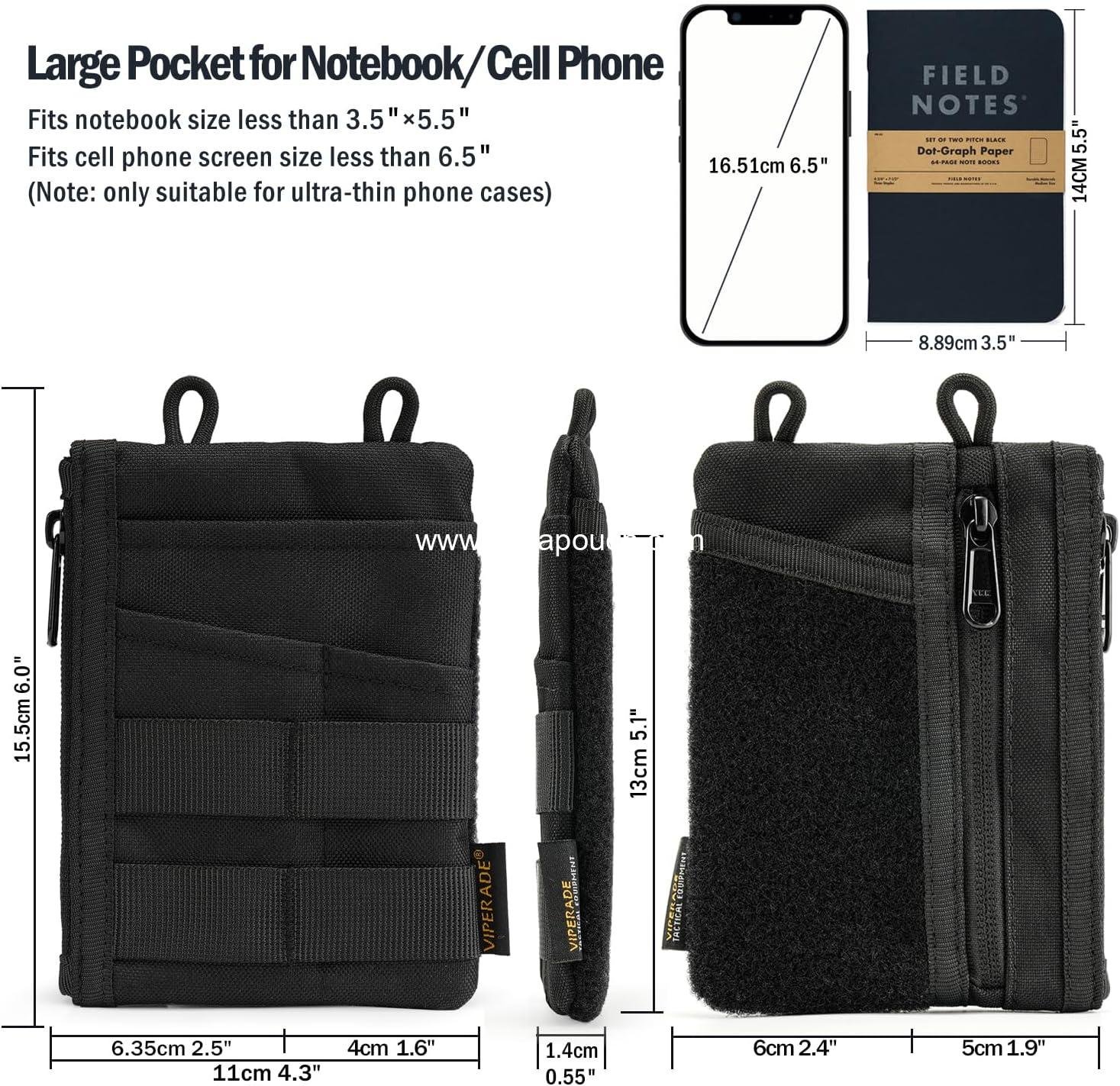 Wholesale EDC Pouch, Pocket Organizer for Men, 3 Slots with 2 Zipper Pockets, Multitool Pouch, Supplier