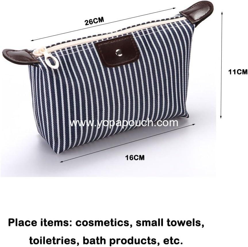 Wholesale Tiny Makeup Bag, 2 Pack Light Pink Travel Cosmetic and Toiletry Bags, Nylon Skin Care Organizer, Preppy Design, Supplier