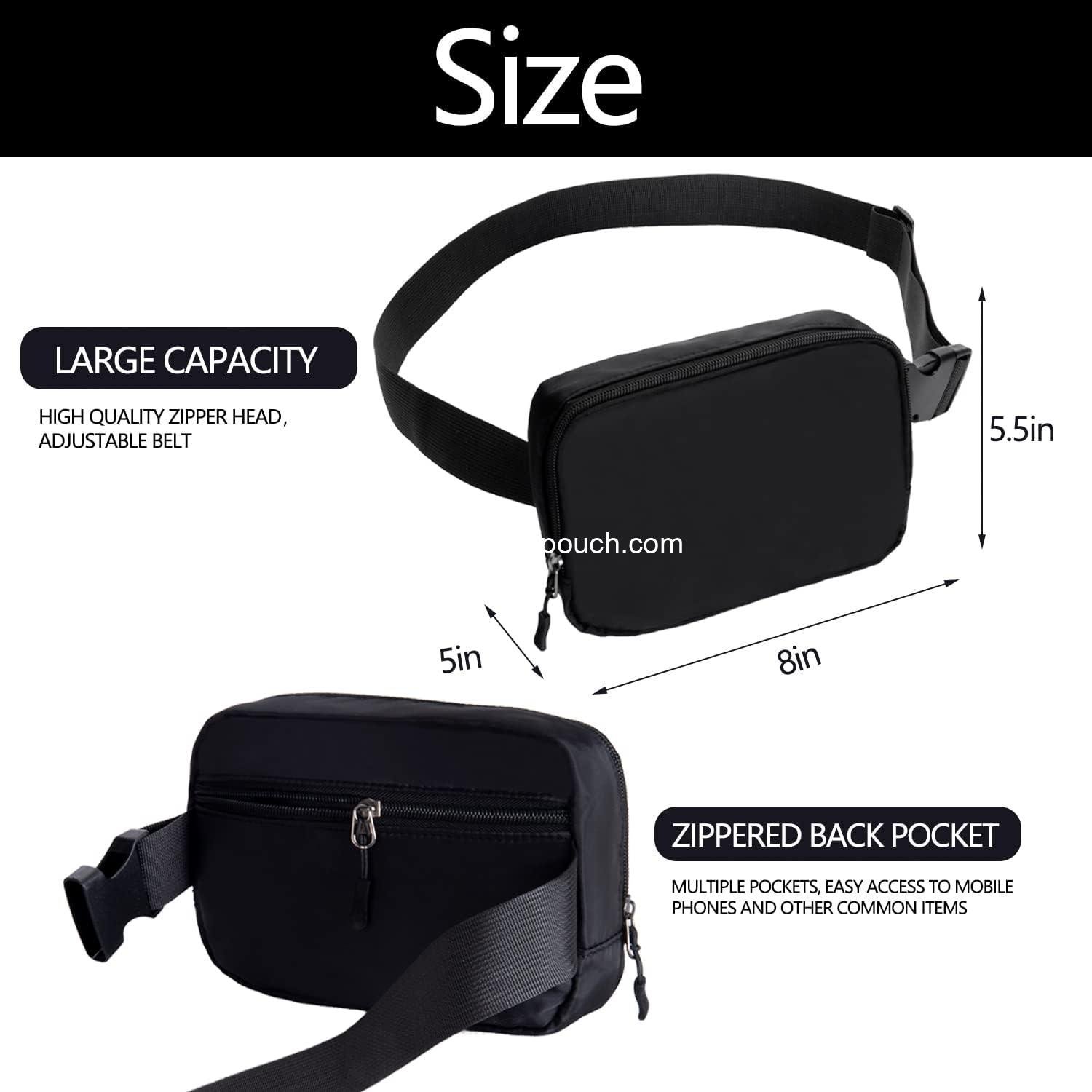 Wholesale Belt Bag Fanny Pack Crossbody for Women Everywhere Bag (Black) - Factory