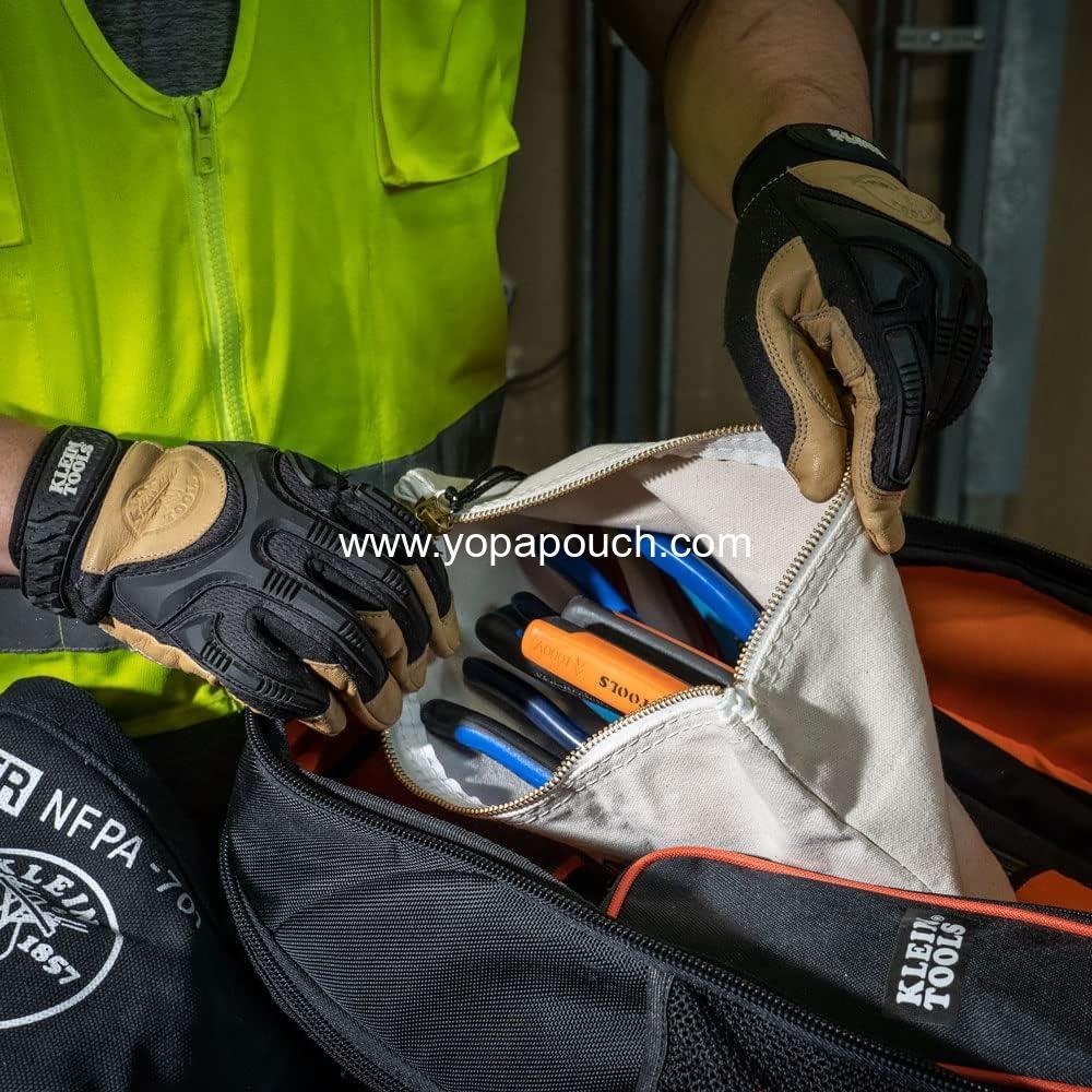 Wholesale Canvas Tool Pouch with Heavy Duty Brass Zipper,  Zipper Bag - Supplier