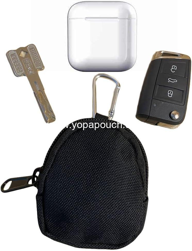 Wholesale Tactical Coin Purse - Military Pocket Keychain Pouch Mini Tool Organizer for Coins, Car Keys, Earphones, Waist Case, and Backpack Accessory (Black - 1 pc) Supplier