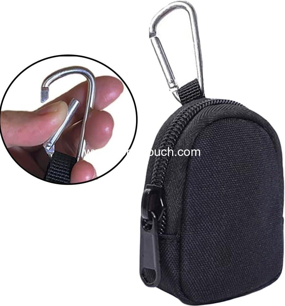 Wholesale Tactical Coin Purse - Military Pocket Keychain Pouch Mini Tool Organizer for Coins, Car Keys, Earphones, Waist Case, and Backpack Accessory (Black - 1 pc) Supplier
