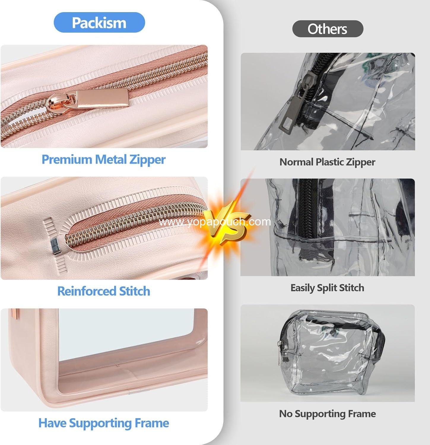 Wholesale TSA Approved Toiletry Bag - Upgraded Color-Edged Clear Makeup Bags for Travel, Versatile Storage Solutions Supplier Wholesale TSA Approved Toiletry Bag - Upgraded Color-Edged Clear Makeup Bags for Travel, Versatile Storage Solutions Supplier