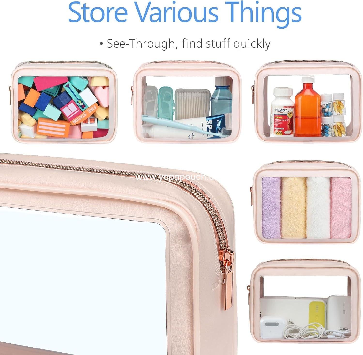 Wholesale TSA Approved Toiletry Bag - Upgraded Color-Edged Clear Makeup Bags for Travel, Versatile Storage Solutions Supplier Wholesale TSA Approved Toiletry Bag - Upgraded Color-Edged Clear Makeup Bags for Travel, Versatile Storage Solutions Supplier