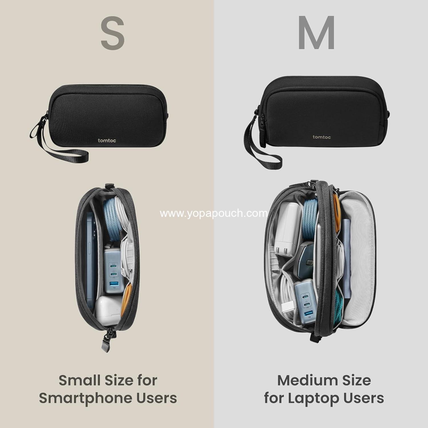 Wholesale Water Resistant Dual Compartment Tech Pouch for Charger, Cable, Phone, Hard Drive, Power Bank, Accessories - Travel Essential Supplier