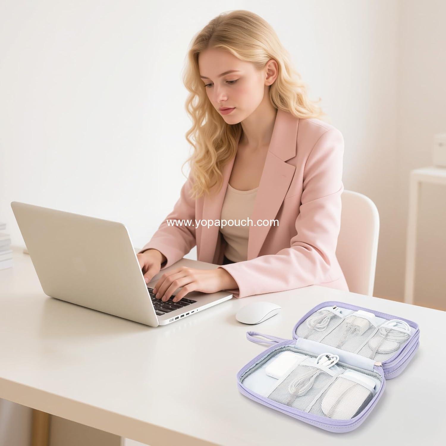 OEM Lightweight Electronics Organizer Travel Case - Double Layered Travel Cable Organizer for Charger, Cord, Phone, Flash Drive, Accessories - 12