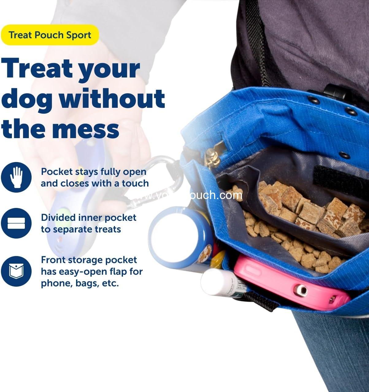 Wholesale Easy Access Waterproof Treat Pouch - Daily Use with Divided Inner Pocket & Front Storage - Adjustable Fit - Standard - Black - Supplier