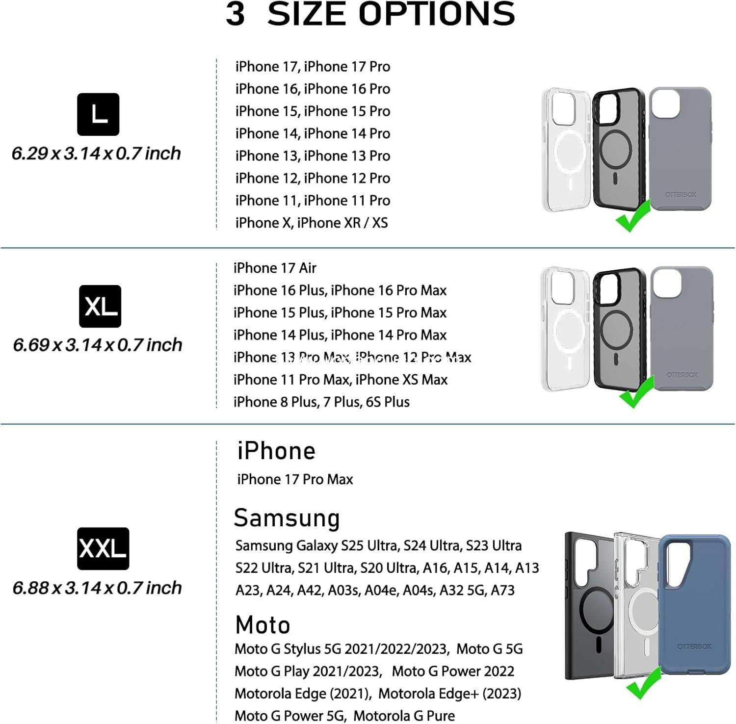 Wholesale Rugged Nylon Holster for iPhone 17, 16, 15, 14, 13, 12 & Pro Models, Galaxy S25, S24, S23, S22, S21 - Cell Phone Belt Holder for Men, Black - Supplier Wholesale Rugged Nylon Holster for iPhone 17, 16, 15, 14, 13, 12 & Pro Models, Galaxy S25, S24, S23, S22, S21 - Cell Phone Belt Holder for Men, Black - Supplier