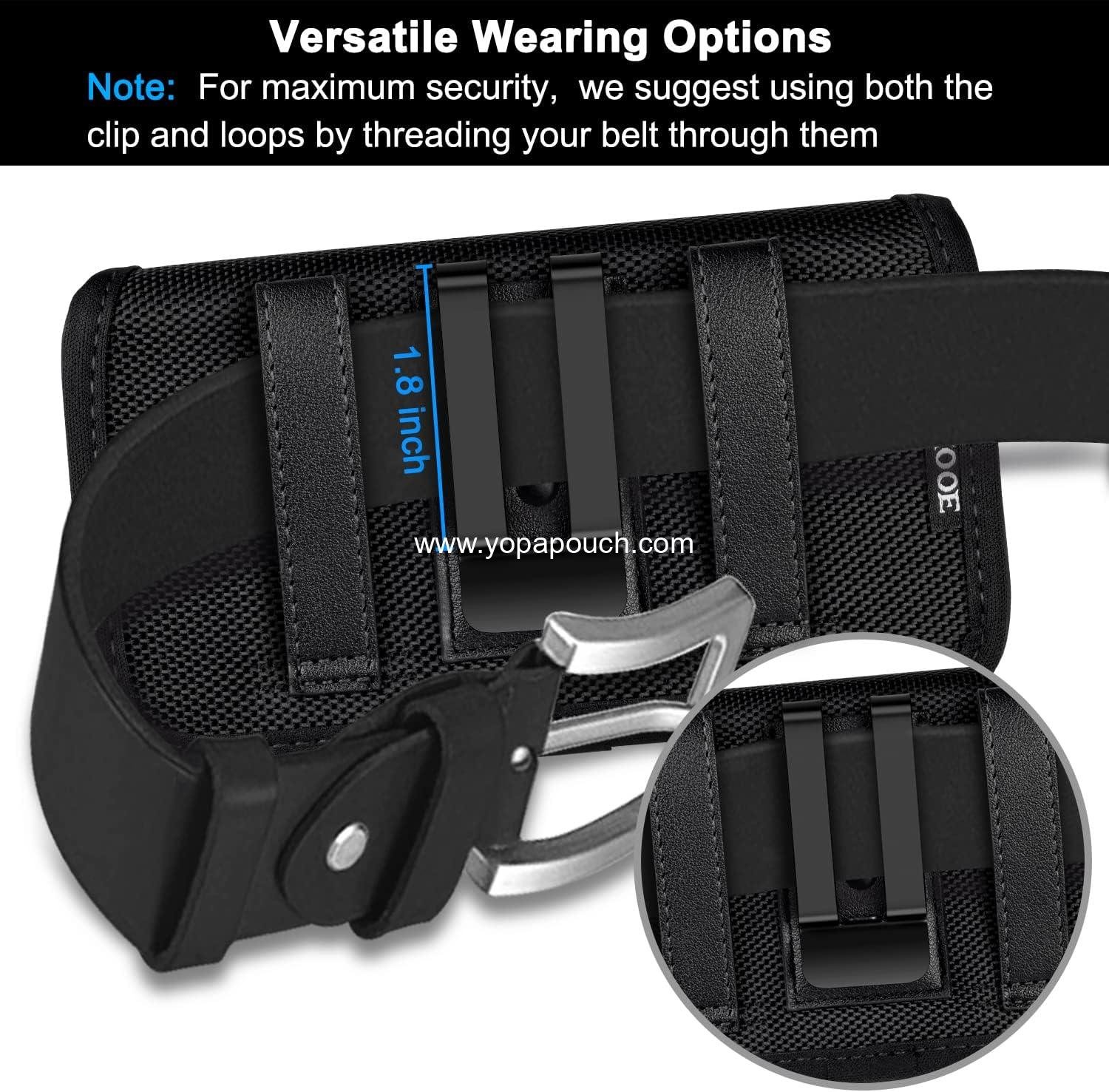 Wholesale Rugged Nylon Holster for iPhone 17, 16, 15, 14, 13, 12 & Pro Models, Galaxy S25, S24, S23, S22, S21 - Cell Phone Belt Holder for Men, Black - Supplier Wholesale Rugged Nylon Holster for iPhone 17, 16, 15, 14, 13, 12 & Pro Models, Galaxy S25, S24, S23, S22, S21 - Cell Phone Belt Holder for Men, Black - Supplier