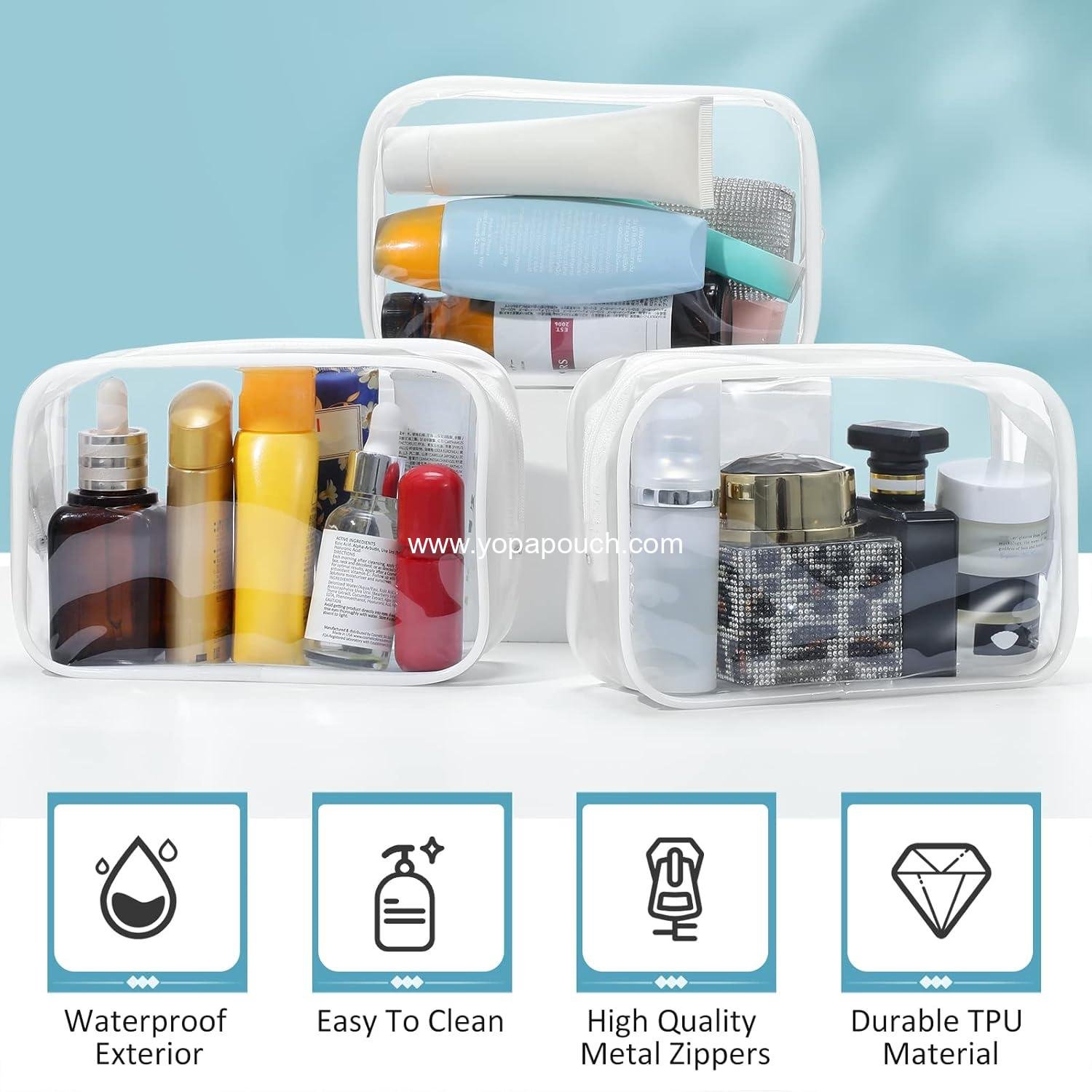 Wholesale 12 Pieces Clear Makeup Bags - Waterproof Cosmetic Storage Pouches with Zipper for Toiletries and Travel (Medium, White) - OEM Supplier Wholesale 12 Pieces Clear Makeup Bags - Waterproof Cosmetic Storage Pouches with Zipper for Toiletries and Travel (Medium, White) - OEM Supplier