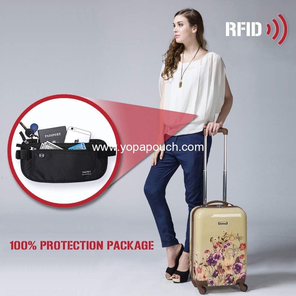 Wholesale Passport Holder Money Belt with RFID Blocking, Hidden Travel Wallet Undercover Fanny Pack (Black) - Supplier
