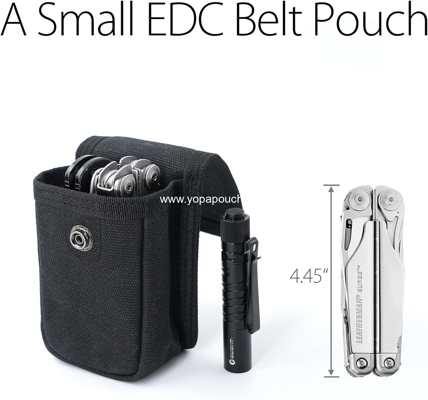 Wholesale Small Compact EDC Belt Pouch for Men and Women with Belt Loop for Hiking, Fishing, Camping, Snap Closure, Classic Waxed Canvas Supplier