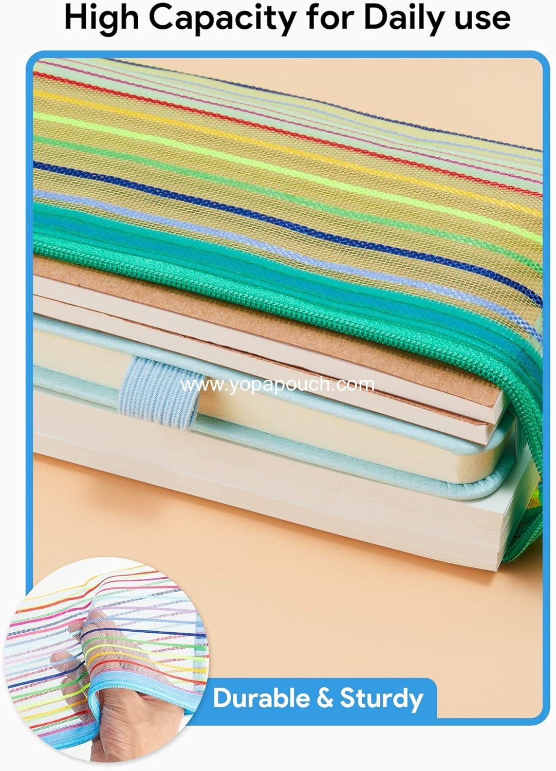 Wholesale 40 Pack Zipper Mesh Pouches, 10 Color Storage Pencil Cases, Multipurpose Bulk for School, Office Supplies, and Cosmetics Travel Accessories - Supplier