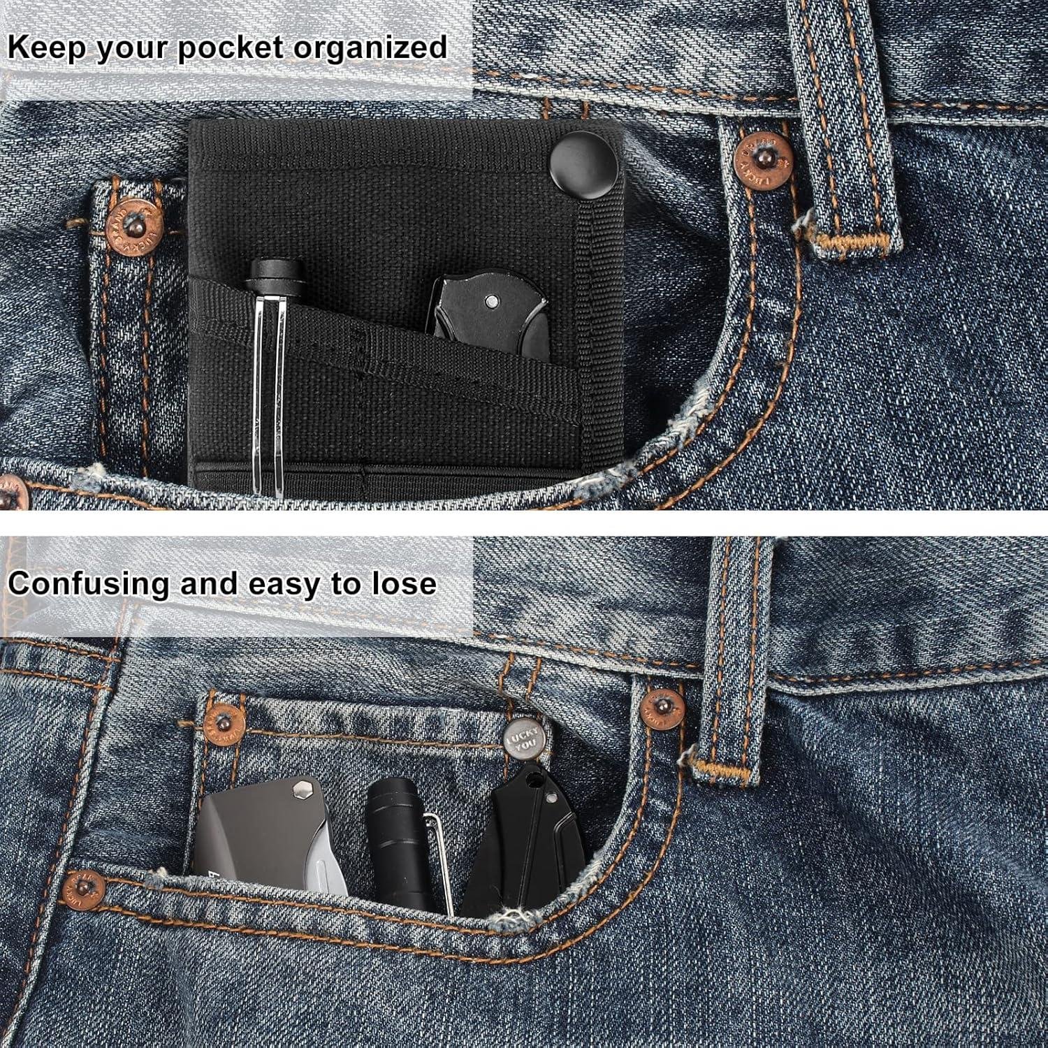 Wholesale EDC Pouch, Organizer for Knife, Flashlight, Tactical Pen, Card - Men's Slim Pocket Organizer for Daily Carry, Factory