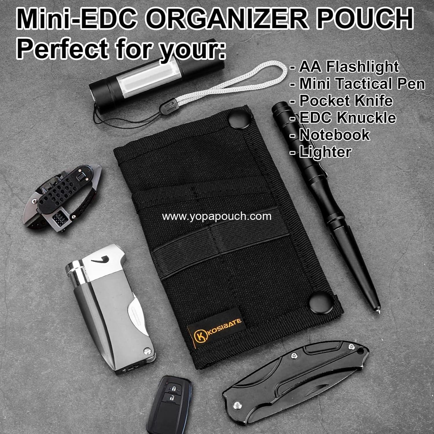 Wholesale EDC Pouch, Organizer for Knife, Flashlight, Tactical Pen, Card - Men's Slim Pocket Organizer for Daily Carry, Factory